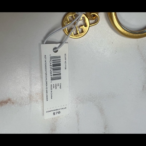 ⚓️💙 Tory Burch 💙⚓️ NWT Key Fob Scarf Charm - Picture 5 of 5
